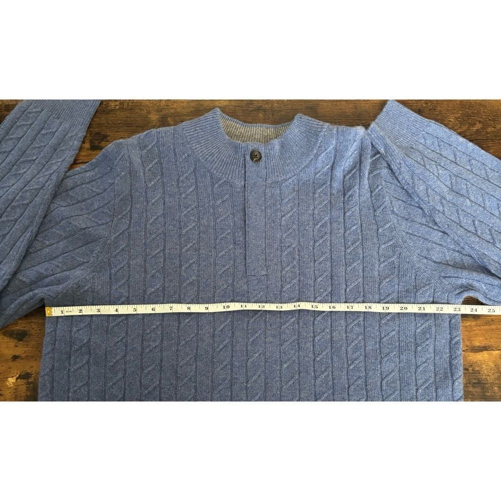 Peter Millar Baby Wool / Cashmere Cable Quarter-Zip Sweater Size XL NWT - Picture 9 of 12